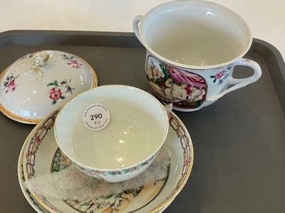 Four pieces of Chinese export porcelain with mythological and romantic subjects, Qianlong — 照片 1