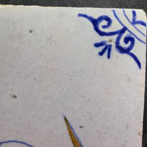 Four polychrome Dutch Delft tiles with birds, 17th C. — 照片 24