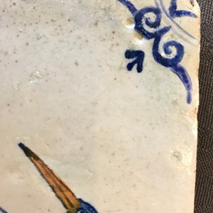 Four polychrome Dutch Delft tiles with birds, 17th C. — 照片 3