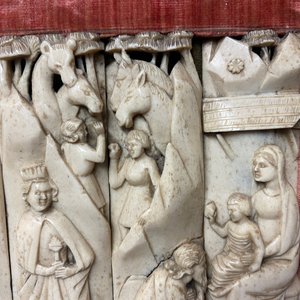 Four reticulated bone 'Adoration of the Magi' panels, Embriachi workshop, Italy, 15th C. — 照片 8