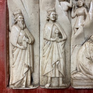 Four reticulated bone 'Adoration of the Magi' panels, Embriachi workshop, Italy, 15th C. — 照片 10
