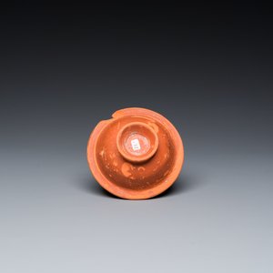 Four Roman glass bottles, two pottery oil lamps and a bowl — photo 10