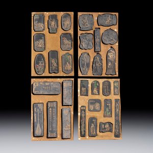 Four sets of Chinese ink cakes in their original boxes, Hu Kaiwen 胡開文 marks, 20th C. — photo 1