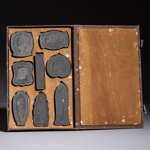 Four sets of Chinese ink cakes in their original boxes, Hu Kaiwen 胡開文 marks, 20th C. — photo 14