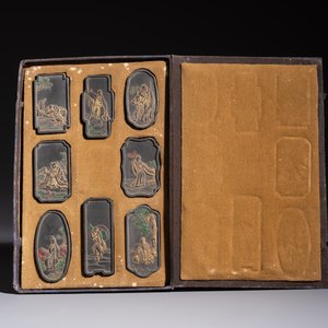 Four sets of Chinese ink cakes in their original boxes, Hu Kaiwen 胡開文 marks, 20th C. — photo 10