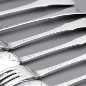 Four sets of silver spoons and forks, Ghent, dated (17)90 — photo 5