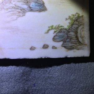 Four square Chinese qianjiang cai landscape plaques, 20th C. — 照片 8