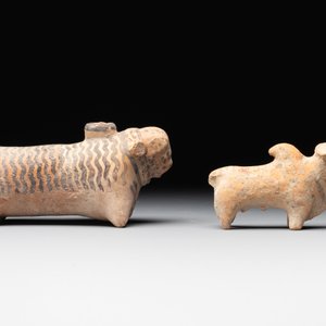Four terracotta sculptures of animals and two bowls, Indus Valley, Iran, Pakistan and Afghanistan, 29th/3rd C. B.C. — photo 11