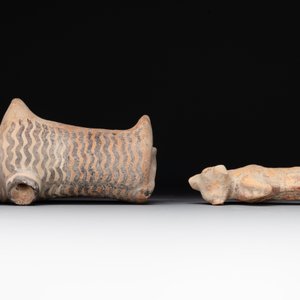 Four terracotta sculptures of animals and two bowls, Indus Valley, Iran, Pakistan and Afghanistan, 29th/3rd C. B.C. — photo 12