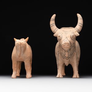 Four terracotta sculptures of animals and two bowls, Indus Valley, Iran, Pakistan and Afghanistan, 29th/3rd C. B.C. — photo 2