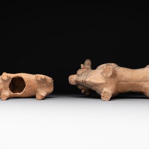 Four terracotta sculptures of animals and two bowls, Indus Valley, Iran, Pakistan and Afghanistan, 29th/3rd C. B.C. — photo 7