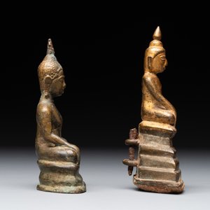 Four various Burmese bronze Buddhas, 15/17th C. — photo 11