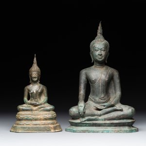 Four various Burmese bronze Buddhas, 15/17th C. — photo 2