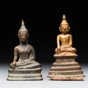 Four various Burmese bronze Buddhas, 15/17th C. — photo 8