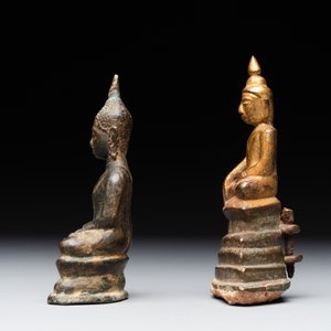 Four various Burmese bronze Buddhas, 15/17th C. — photo 9