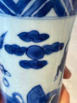 Four various Chinese blue and white vases, Transitional period — photo 30