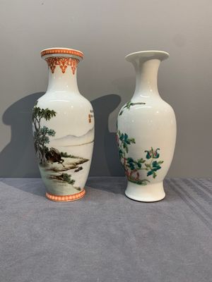 Four various Chinese famille rose vases, Qianlong mark, 20th C. — photo 2