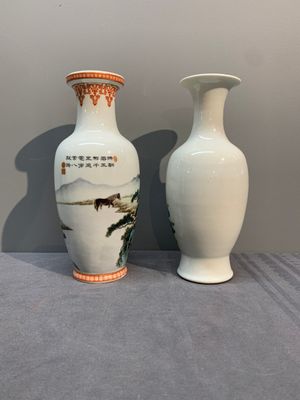 Four various Chinese famille rose vases, Qianlong mark, 20th C. — photo 3