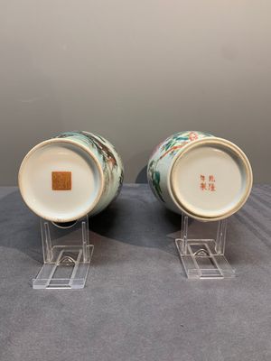 Four various Chinese famille rose vases, Qianlong mark, 20th C. — photo 6