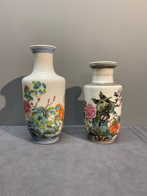Four various Chinese famille rose vases, Qianlong mark, 20th C. — photo 7