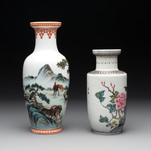 Four various Chinese famille rose vases, Qianlong mark, 20th C. — photo 11