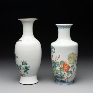 Four various Chinese famille rose vases, Qianlong mark, 20th C. — photo 3