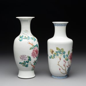 Four various Chinese famille rose vases, Qianlong mark, 20th C. — photo 5