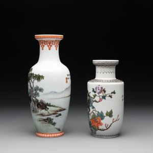 Four various Chinese famille rose vases, Qianlong mark, 20th C. — photo 9