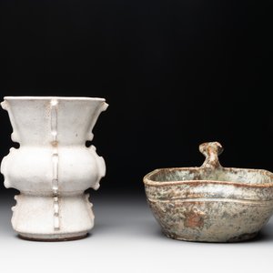 Four various Chinese monochrome wares, Qing and later — 照片 8