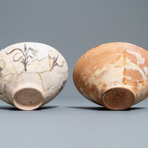 Four various Islamic pottery bowls, Safavid and Raqqa, 14th C. and later — photo 8