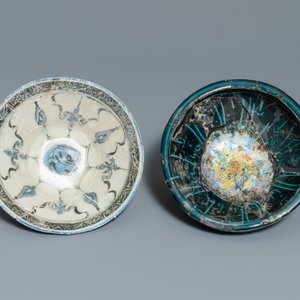 Four various Islamic pottery bowls, Safavid and Raqqa, 14th C. and later — photo 9