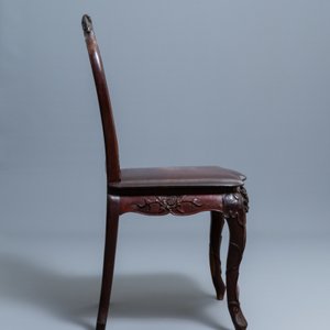 Four wooden chairs with reticulated backs, Macao or Portuguese colonial, 19th C. — 照片 13