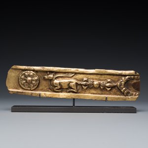 Fragment d'autel en cuivre doré, Tibet, 17ème — photo 2