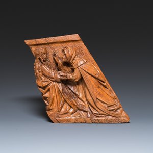 Fragment de retable en chêne sculpté figurant L’Annonciation, Brabant du Nord, 15ème — photo 2