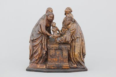 Fragment d'un rétable en chêne représentant "La Circoncision", 16e-17e