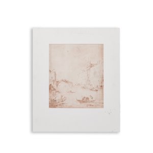 Francesco Guardi (1712-1792, toegeschr. aan): Gezicht op de Rio dei Mendicanti, Venetië, bruine inkt op papier, ca. 1780 — foto 2