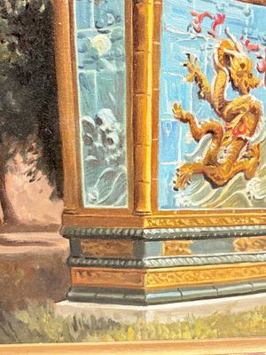 Francis Tsoy (1808-1886): 'Nine-dragon wall', oil on canvas — photo 6