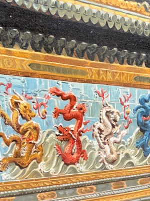 Francis Tsoy (1808-1886): 'Nine-dragon wall', oil on canvas — photo 10