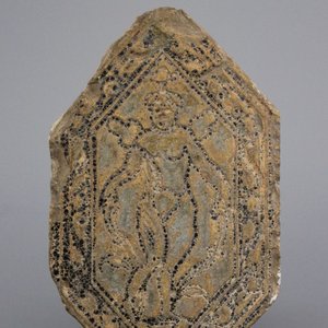 Franse middeleeuwse zeshoekige tegel, ca. 1520 — foto 1