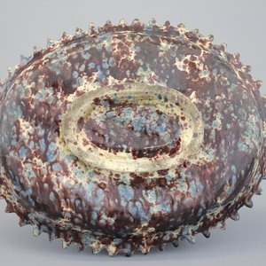 Franse ovalen schotel op voetje met decor "De Onthoofding van Holofernes", Palissy school, 17e eeuw — foto 2