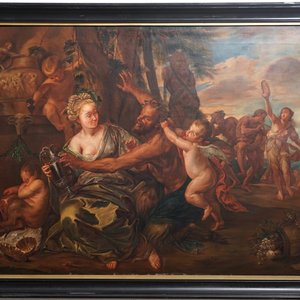 Franse school, 19e eeuw, Pan en Syrinx, olie op doek — foto 2