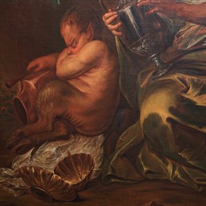 Franse school, 19e eeuw, Pan en Syrinx, olie op doek — foto 5