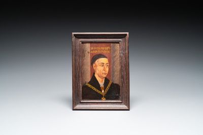 Franse school: Portret van Filips de Goede, olie op paneel, 19e eeuw of vroeger