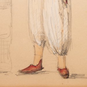 French school: A Turkish or Ottoman boy, pencil and watercolour on paper, 19th C. — photo 4