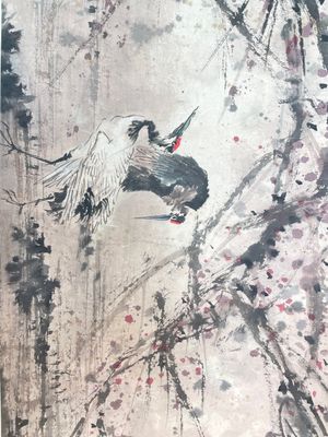 Fu Baoshi 傅抱石 (1904-1965): 'literati-bijeenkomst', inkt en kleur op papier, gedateerd 1943 — foto 16