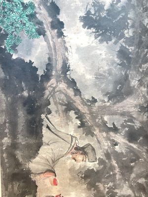 Fu Baoshi 傅抱石 (1904-1965): 'literati-bijeenkomst', inkt en kleur op papier, gedateerd 1943 — foto 5