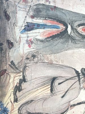 Fu Baoshi 傅抱石 (1904-1965): 'literati gathering', ink and colour on paper, dated 1943 — 照片 18