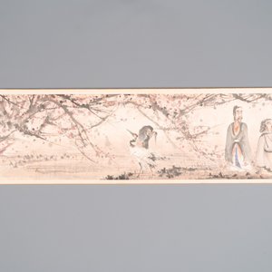 Fu Baoshi 傅抱石 (1904-1965): 'literati gathering', ink and colour on paper, dated 1943 — 照片 4