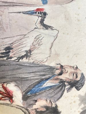 Fu Baoshi 傅抱石 (1904-1965): 'Rassemblement des lettrés', encre et couleur sur papier, datée 1943 — photo 12