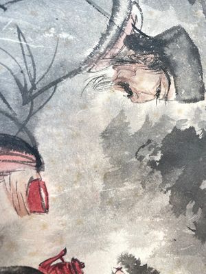 Fu Baoshi 傅抱石 (1904-1965): 'Rassemblement des lettrés', encre et couleur sur papier, datée 1943 — photo 10